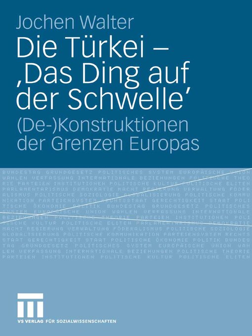 Title details for Die Türkei--'Das Ding auf der Schwelle' by Jochen Walter - Available
